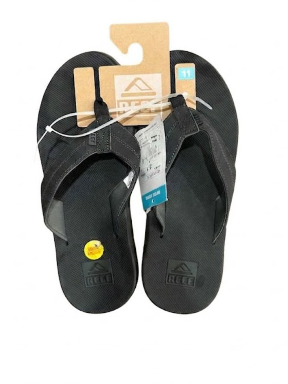 NWT Reef Men's Black Sandals with Bottle Opener - Size 11 - Picture 2 of 4